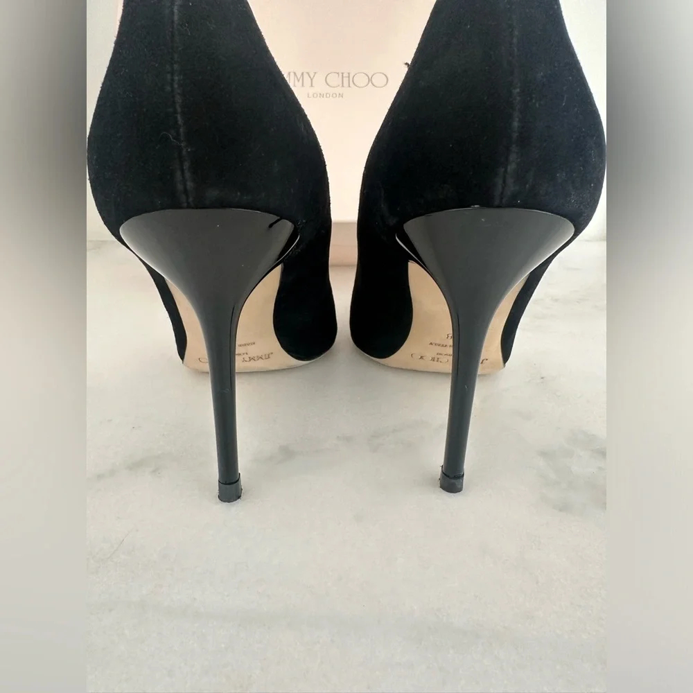 Jimmy Choo black suede pointed heels size 8 - Picture 8 of 13